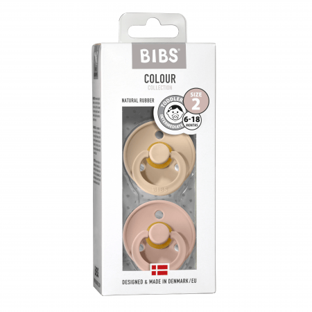 BIBS lutt lateks, 6-18m, 2 tk., Vanilla/Blush 5713795120321