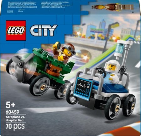 60459 LEGO® City Great Vehicles Lennuk vs haiglavoodi võidusõiduautode komplekt 