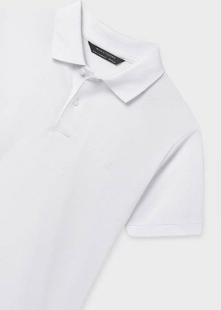 MAYORAL lühikeste varrukatega polo särk, white, 890-72, 157  cm 
