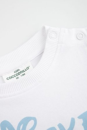 COCCODRILLO lühikeste varrukatega t-särk, valged, 