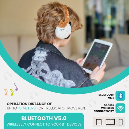 SQUISHMALLOWS pehmed Bluetooth-kõrvaklapid Cam, HMSQMBT-CAM 