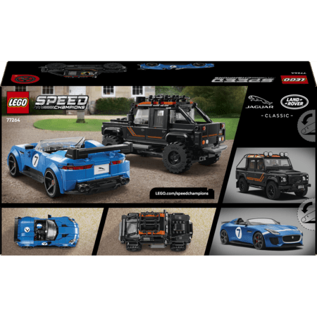 77264 LEGO® Speed Champions Jaguar Project 7 ja Land Rover Defender 
