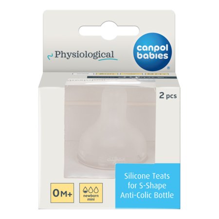 CANPOL BABIES silikoonist lutt S-kujulisele pudelile S (mini), 2 tk, 59/891 