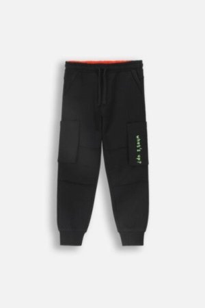 COCCODRILLO joggers GRUNGE SWAMP BOY KIDS, mustad, ZC4120102GBK-021-122, 122 cm 