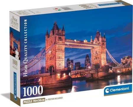 CLEMENTONI pusle Tower Bridge At Night, 1000 tk., 39772 