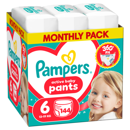 PAMPERS püksmähkmed Pants Monthly, 6 suurus, 13-19kg, 144 tk., 80894756 