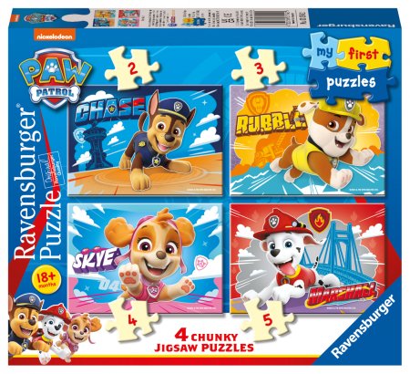 RAVENSBURGER pusled Paw Patrol minu esimene, 4 puslet, 3154 3154