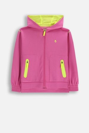 COCCODRILLO hooded pullover with zipper, pink, size 
