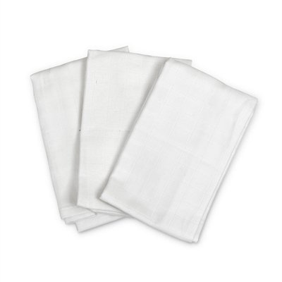 MARKLAND musliin mähkimistekk PURE MUSLIN, 3 tk., White, 18-40 