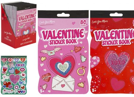 LOVE YOU MORE sõbrapäeva kleepsuraamat assort., 737165 