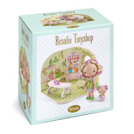 DJECO TINYLY mängukomplekt Rosalie figuur ja väike lillepood, DJ06954 