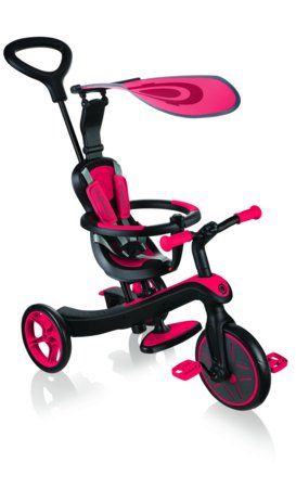 GLOBBER kolmerattaline jalgratas Explorer Trike Foldable 4 In 1, punane, 732-102 
