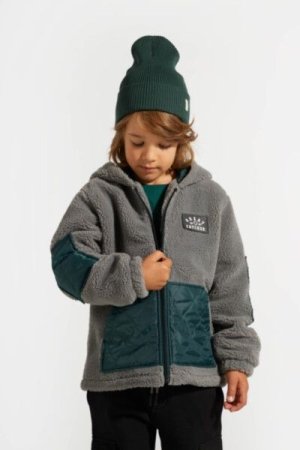 COCCODRILLO hooded pullover with zipper ACADEMY BOY KIDS, hall, ZC4132501ABK-019-122, 122 cm 