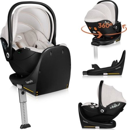 LIONELO turvatool alusega ISOFIX MOXIE I-SIZE, Beige sand, 40-87 cm. 