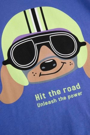 COCCODRILLO lühikeste varrukatega t-särk, sinised, WC6143205HBK-014-092, 92 suurus 