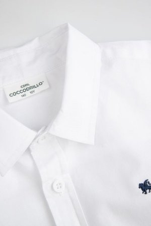 COCCODRILLO pikkade varrukatega särk BACK TO SCHOOL BOY, valge, WC5136102BSB-001-164, 164 cm 