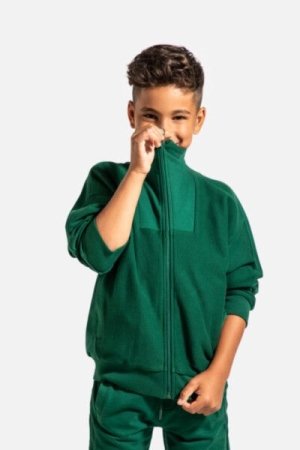 COCCODRILLO pullover with zipper ACADEMY BOY JUNIOR, roheline, ZC4132202ABJ-011-164, 164 cm 