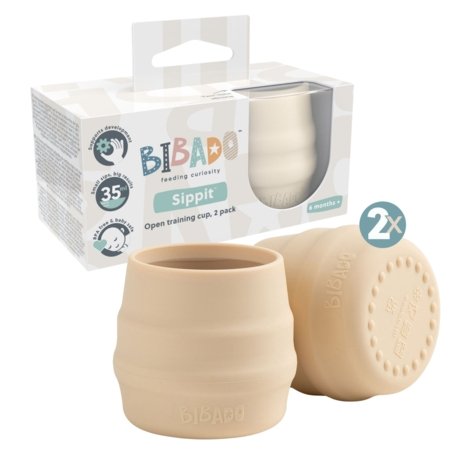 BIBADO silikoonist topsid SIPPIT™ 2tk., fawn, BIB214 