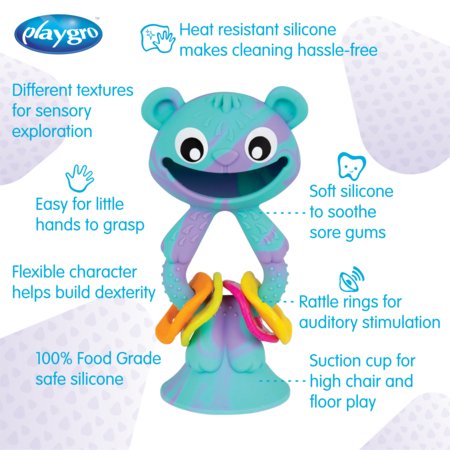 PLAYGRO närimislelu Wobble-Buddy Rattle Bear, 0188796 