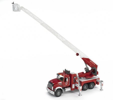 BRUDER 1:16 MACK Granite Fire engine with ladder and waterpump, 02821 02821