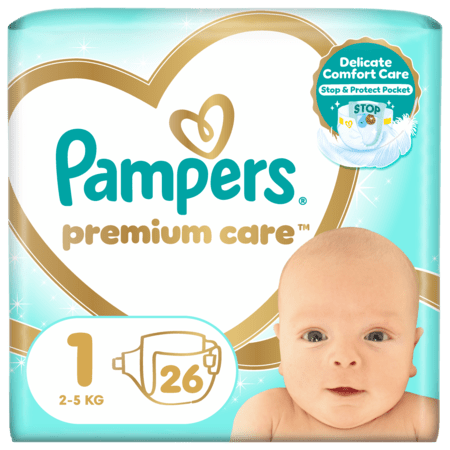 PAMPERS Premium Care teipmähkmed, suurus 1, 26 tk, 81765753 81765753
