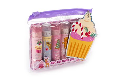 SIMPLE PLEASURES Lip Balm Set Candy Cane 6pcs., Y80395-33191 