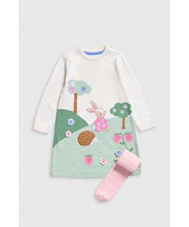 MOTHERCARE pikkade varrukatega kleit ja sukkpüksid, JL455 