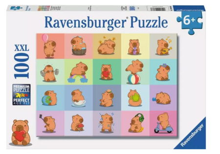 RAVENSBURGER PUZZLE pusle Kapibara, 100 tk, 12004386 7 