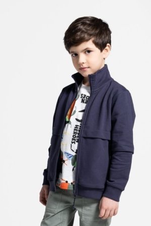 COCCODRILLO nööpidega kampsun SAGE TIME BOY KIDS, sinine, WC5132201SBK-015-122, 122 cm 