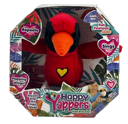 HAPPY YAPPERS interaktiivne pehme lind punakardinal, 9381 
