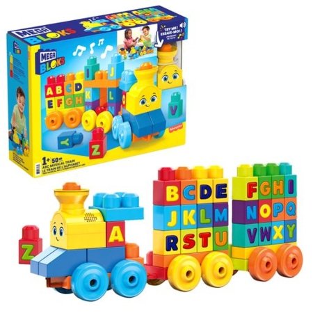 MEGA BLOKS FIRST BUILDERS komplekt "Tähestiku õppimise rong" (50 tk), FWK22 