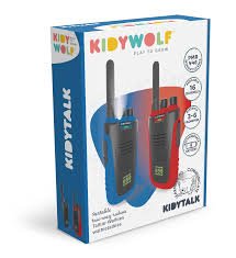 KIDYWOLF kahesuunaline raadioside komplekt lastele ja täiskasvanutele, sinine/punane, kuni 6 km, KIDYTALK-BR 