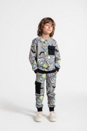 COCCODRILLO joggers WORLD OF PIXEL BOY KIDS, hallid, ZC4120105WBK-019-122, 122 cm 