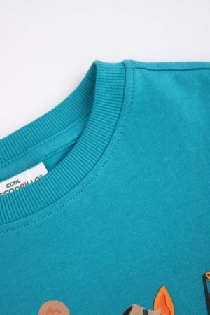 COCCODRILLO pikkade varrukatega t-särk, rohelised, WC6143104FBK-013-110, 110 