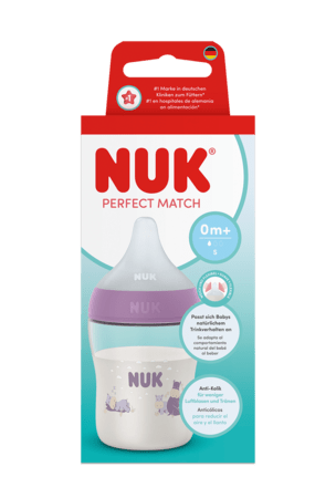 NUK pudel silikoonist lutiga PERFECT MATCH, S, 150 ml, SK107 