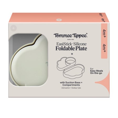 TOMMEE TIPPEE silikoonist kokkupandav taldrik iminapaga ja sektsioonidega, 448744 