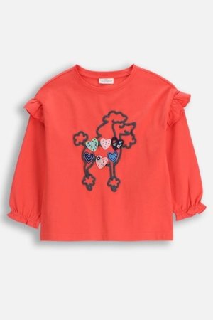 COCCODRILLO t-särgid FROSTING PUDDLE GIRL KIDS, punane, cm 