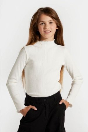 COCCODRILLO lühikeste varrukatega t-särk SCHOOL TIME GIRL JUNIOR, ecru, ZC4143901SGJ-003-128, 128 cm 