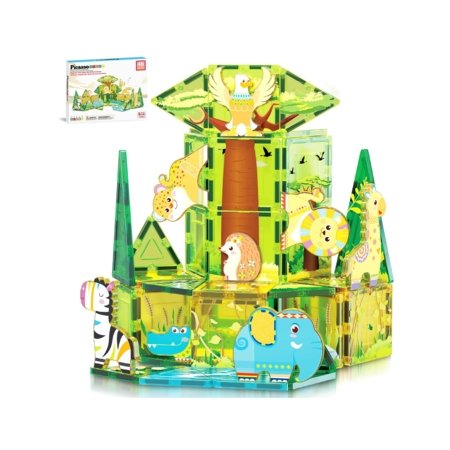 PICASSO TILES magnetkonstruktor 8 loomaga Safari 46 tk., PTQ12 