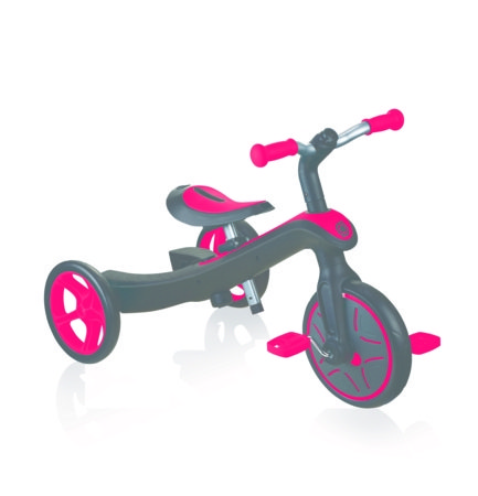 GLOBBER kolmerattaline jalgratas Explorer Trike Foldable 4 In 1, punane, 732-102 