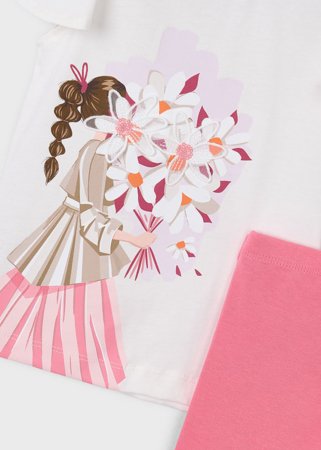 MAYORAL lühikeste varrukatega t-särk + retuusid, camellia, 3.724-87, 140 cm 