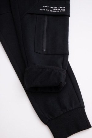 COCCODRILLO joggers GRUNGE SWAMP BOY JUNIOR, mustad, ZC4120104GBJ-021-164, 164 cm 