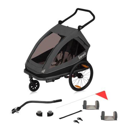 LIONELO jalgrattahaagis CAMA, Grey graphite, LO-CAMA 