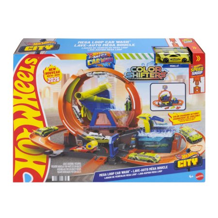 HOT WHEELS CITY mega tsükliga autopesula, JHL97 