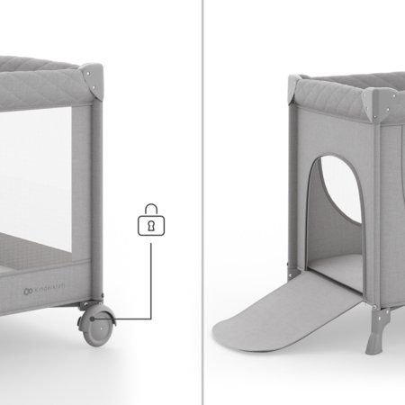KINDERKRAFT reisivoodi-maneež LEODY UP, Grey, KCLEODUPGRY0000 