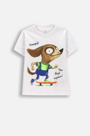 COCCODRILLO lühikeste varrukatega t-särk, valged, WC6143217VBB-001-122, 122 suurus 