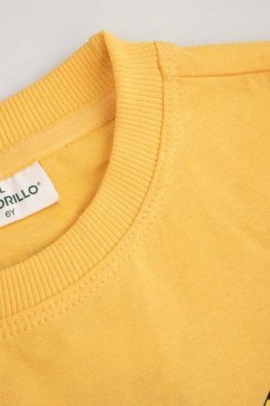 COCCODRILLO lühikeste varrukatega särk LICENCE BOY, kollane, WC5143204LBD-004-122, 122 cm 