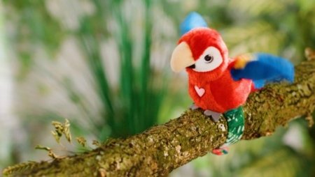 HAPPY YAPPERS interaktiivne pehme lind Punane Aara, 9464 