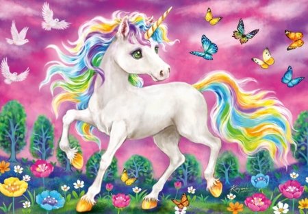 RAVENSBURGER PUZZLE pusle Ükssarvik ja Pegasus, 2x24 tk, 05677 4 