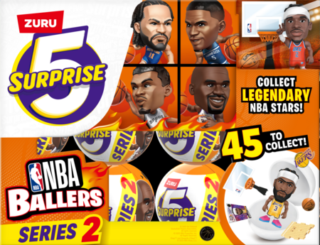 5 SURPRISE miniatuuride komplekt NBA Ballers 2 seeria, assortii, 77678GQ2 